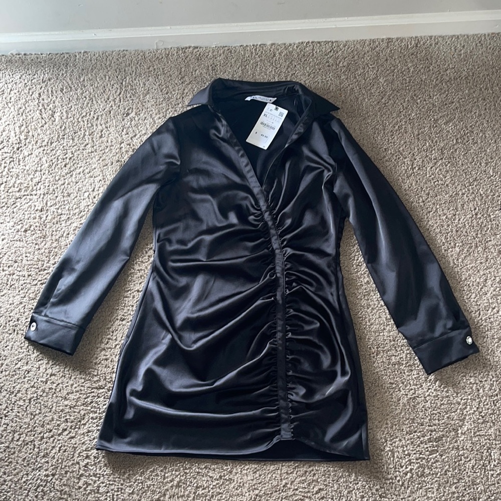 Black Zara Long Sleeve Dress
